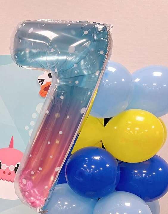 Starry Sky 40-Inch Number 3 Balloon - Perfect for 3rd Birthday Celebrations | Ideal for Kids & Adults