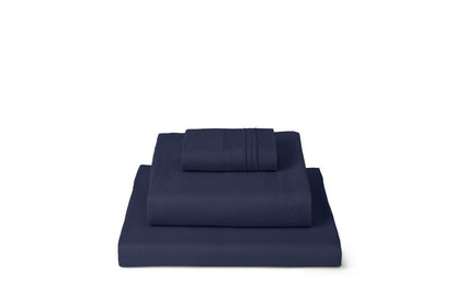 Mellanni Twin XL Sheets Set - 3 PC Iconic Collection Bedding - Hotel Luxury, Extra Soft, Cooling Bed Sheets - Wrinkle, Fade, Stain Resistant (Twin Extra Long, Navy Blue)