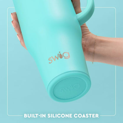 Swig Life 40oz Mega Mug - Extra Large Insulated Tumbler with Handle & Straw | Dishwasher Safe, Cup Holder Friendly