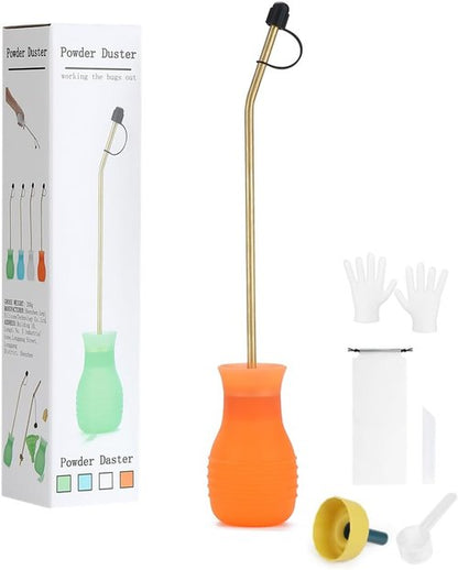 Diatomaceous Earth Bulb Duster - Large Powder Applicator for Easy Application | Orange