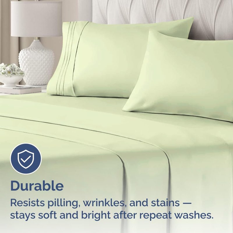 Standard Pillow Cases Set of 2 - Ultra-Soft Hotel Quality Pillowcase Covers - Comfy & Wrinkle Free - Stain and Fade Resistant - Machine Washable Pillow Protectors - 2 Piece Set - Light Sage Green