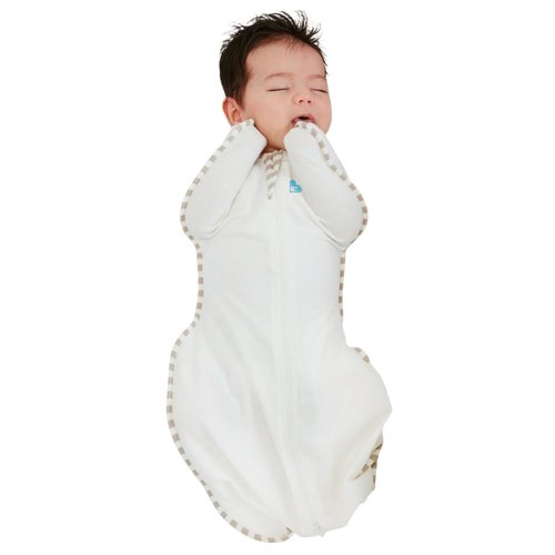 Love to Dream Organic Swaddle, Baby Sleep Sack, Swaddle Up Self-Soothing Swaddles for Newborns, Get Longer Sleep, Snug Fit Helps Calm Startle Reflex,1.0 Tog, Small 5-8.5lbs, Cream