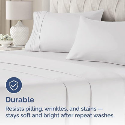King Standard Pillow Cases - Soft Hotel Quality Covers | Comfy, Fade-Free & Wrinkle Resistant - 2 Piece Set in French Grey