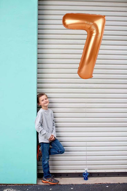 Orange Number 1 Balloon - 40 Inch 1st Birthday Decoration for Boys & Girls | Shiny Party Supplies