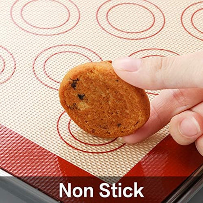 Stainless Steel Baking Sheet Set - Cookie Pan with Cooling Rack & Silicone Mats | 16 x 12 Inch, Easy Clean
