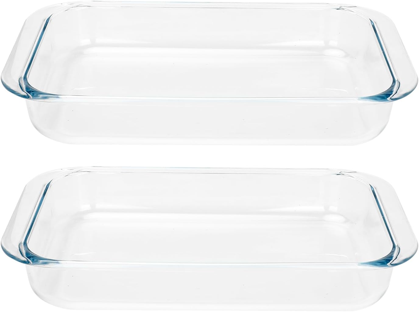 Tempered Glass Oblong Baking Dishes by [Brand Name] - 2 Pack Personal-Sized Cookware | 1 Quart