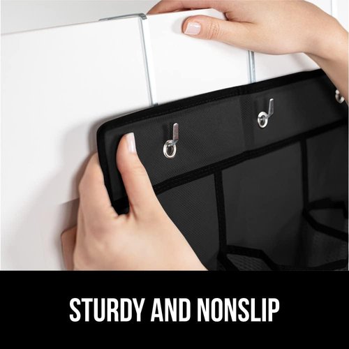 Gorilla Grip Shoe Organizer - Over The Door Design | Holds Up To 40lbs | 2-Pack with LED Tactical Flashlight