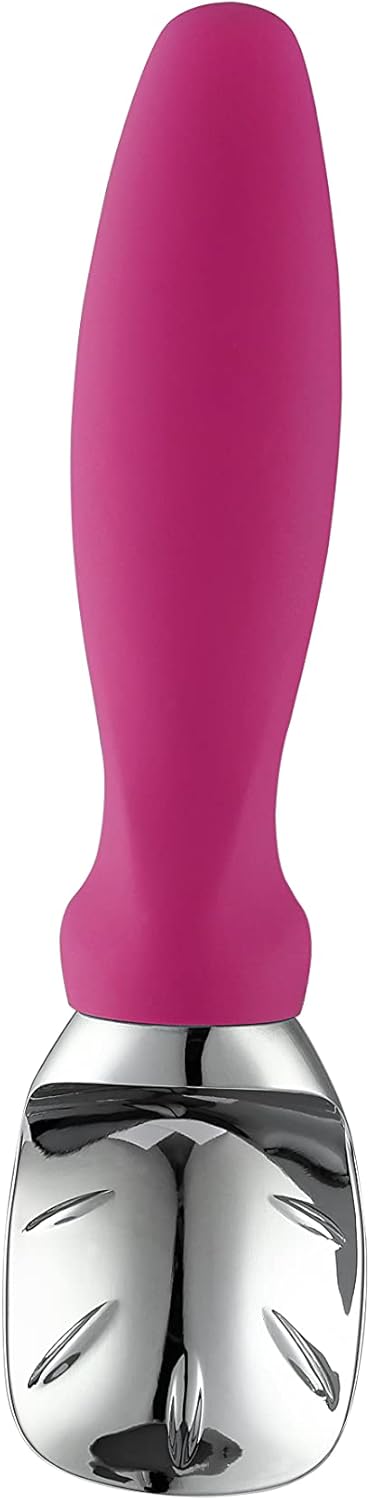 Spring Chef Heavy Duty Ice Cream Scoop - Non-Slip Handle for Gelato, Sorbet & More | Dishwasher Safe - Magenta