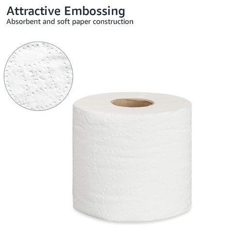 AmazonCommercial FSC Certified 2-Ply White Ultra Strong Toilet Paper, Septic Safe, 286 Sheets per Roll - 36 Rolls