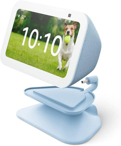 Echo Show 5 Adjustable Stand - USB-C Charging Port | Glacier White - Perfect for Home Use