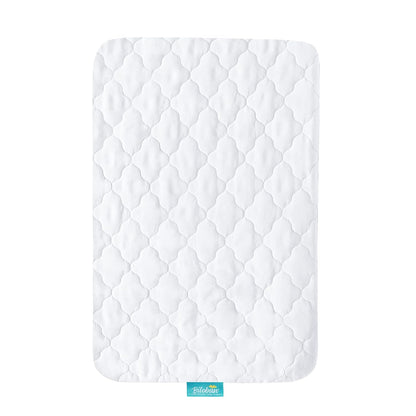 Skiennix Mini Crib Mattress Protector - Waterproof & Noiseless Fitted Pad Cover | 38" x 24" White