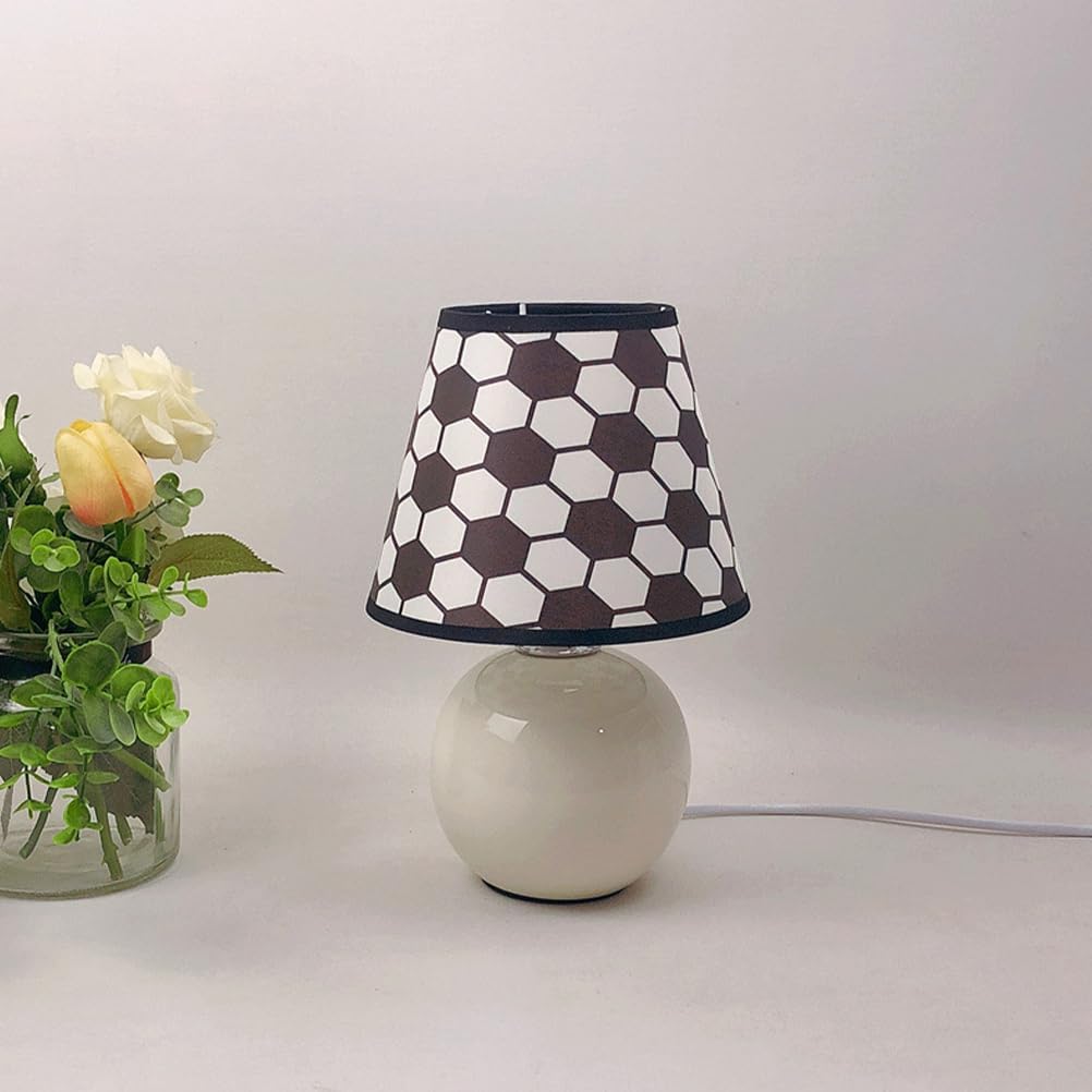 Uonlytech Fabric Lampshade - Soccer Pattern Small Linen Lamp Shade for Home & Bedroom Lighting