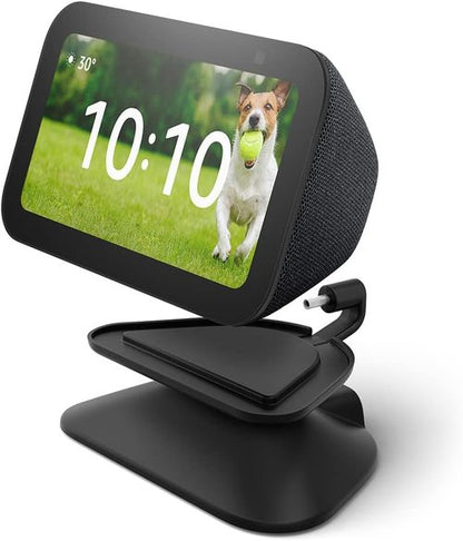 Echo Show 5 Adjustable Stand - USB-C Charging Port | Glacier White - Perfect for Home Use