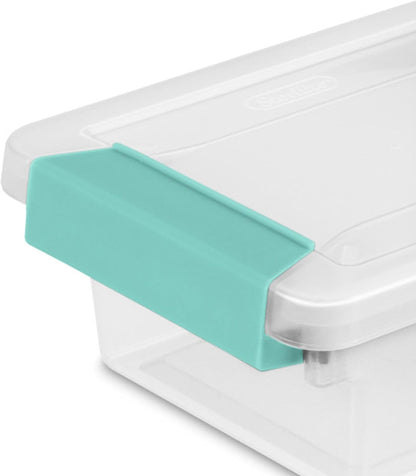 Sterilite 24-Pack Clip Box | Stackable Clear Plastic Bins with Latching Lids for Arts & Crafts Storage