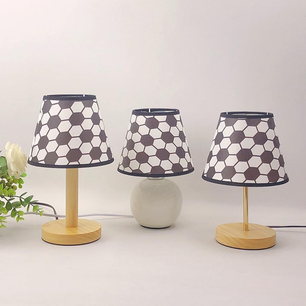 Uonlytech Fabric Lampshade - Soccer Pattern Small Linen Lamp Shade for Home & Bedroom Lighting