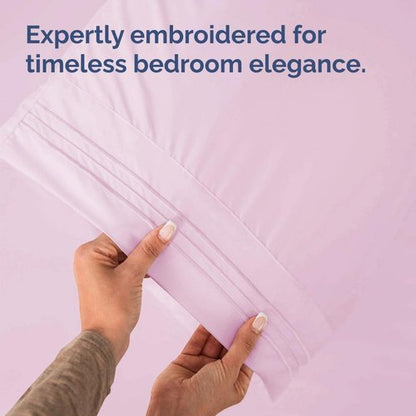 King Pillow Cases by [Brand Name] - Ultra Soft Hotel Quality Covers | Comfy, Cozy & Wrinkle-Free | 4-Piece Set in Light Pink