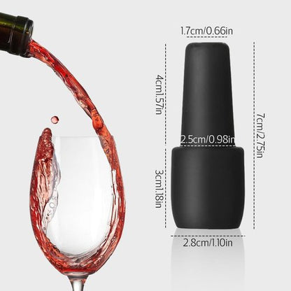 2026 Upgraded Wine Stoppers for Wine Bottles, Reusable Sparkling Wine Bottle Silicone Wine Bottle Stopper, Cover Wine Bottle Caps for Champagne Beer Home Kitchen Bars Use (4)