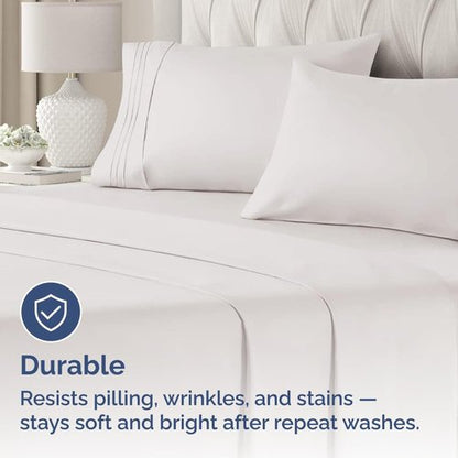 Standard Pillow Cases Set of 2 - Soft Hotel Quality Pillowcase Covers - Comfy & Wrinkle Free - Stain and Fade Resistant - Machine Washable Pillow Protectors - 2 Piece Set - Standard Size Light Grey