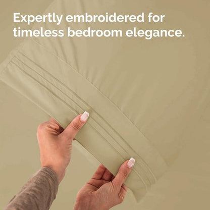 King Pillow Cases by [Brand Name] - Ultra Soft Hotel Quality Covers | Cozy, Wrinkle-Free & Fade Resistant - 2 Piece Set in Beige