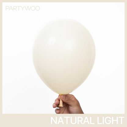 PartyWoo Beige Balloon Arch Kit - 120pcs in 5-18 Inch Sizes for Weddings, Graduations & Parties