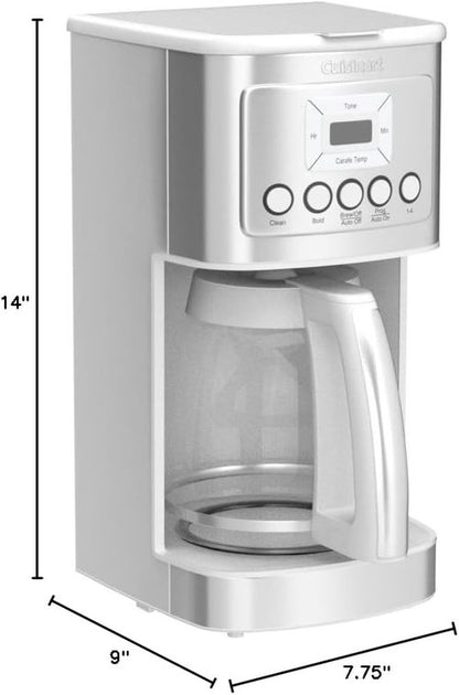 Cuisinart 14-Cup Coffee Maker - Programmable PerfecTemp with Brew Strength Control | Stainless Steel, White