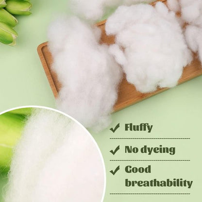 BUTUZE Premium Polyester Fiberfill Stuffing - 500g (17.6oz) High Resilience Fill for DIY Dolls & Pillows