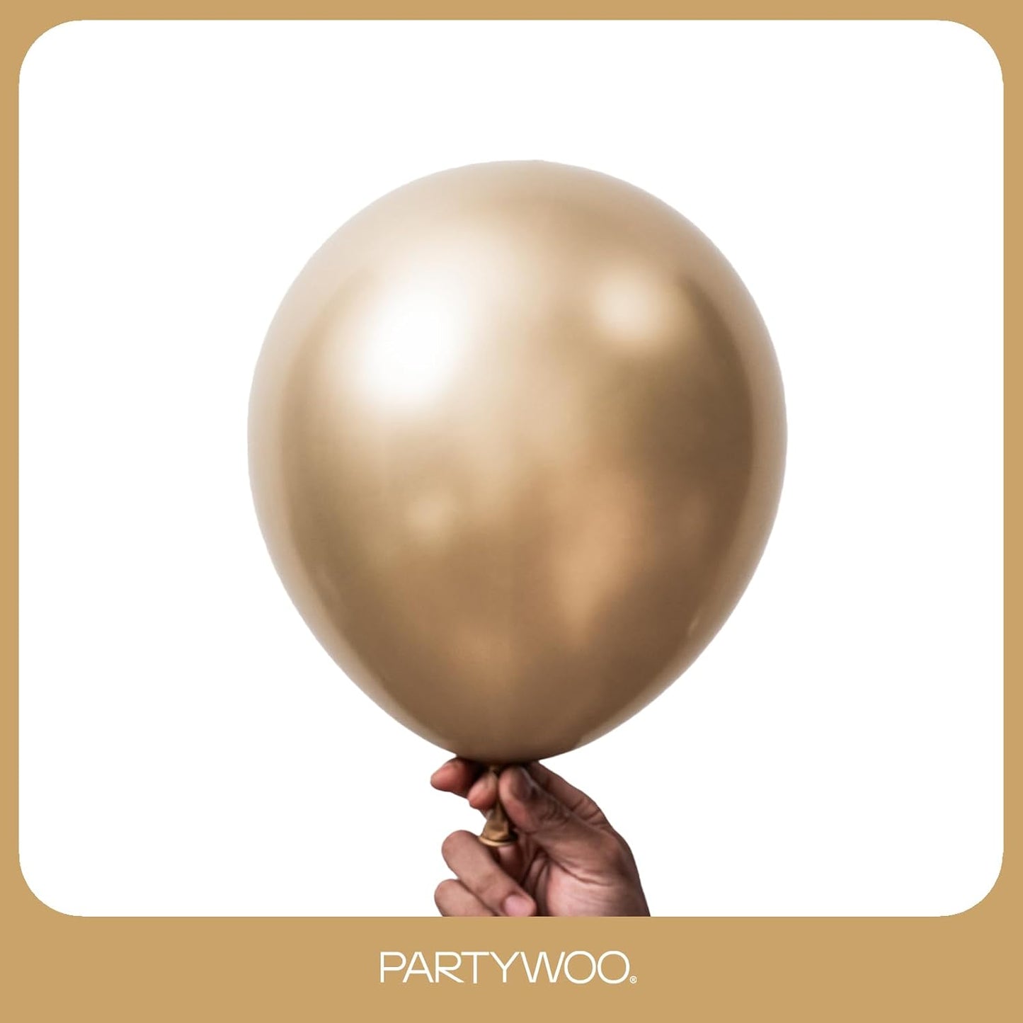PartyWoo Metallic Gold Balloons - 85-Piece Chrome Gold Balloon Arch Kit for Birthday & Wedding Decor