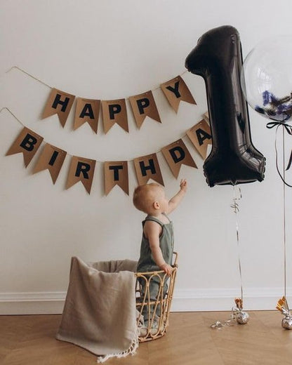 Black Number 18 Balloon - 40 Inch Giant Foil Balloon for 18th Birthday Party Decorations
