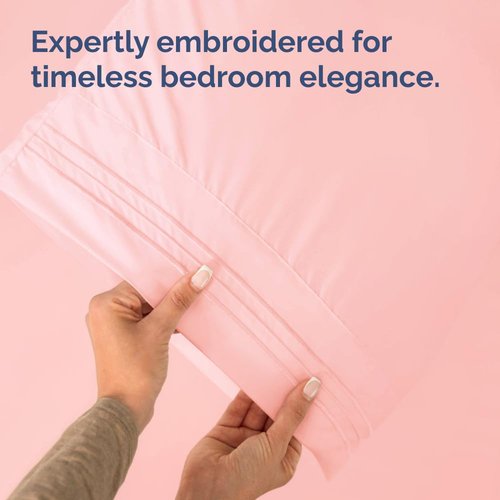 Body Pillowcases Set of 2-20x54 Long Body Pillow Case - Soft Body Pillow Cover for Sleeping & Side Sleepers - Comfy, Wrinkle & Fade Free - Machine Washable w/Envelope Enclosure Baby Pink