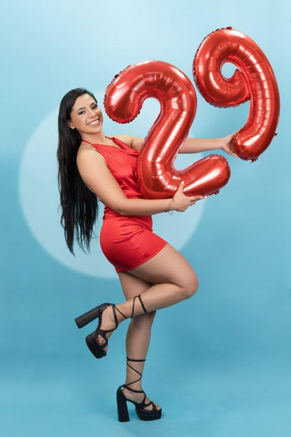 Red Number 19 Balloon - 40 Inch Foil Birthday Decoration for Men & Women | Perfect for Parties