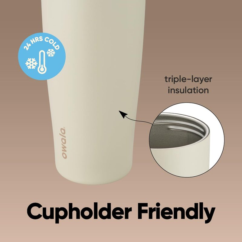 Owala FreeSip Sway - Stainless Steel - 40-oz. - Tan (Lightly Toasted)