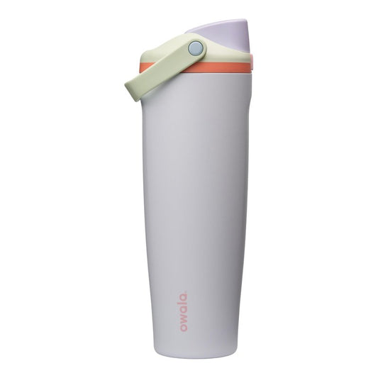 Owala FreeSip Sway Insulated Stainless Steel Water Bottle with Two-Way Spout, Built-In Straw and Bucket Handle, Made for Travel, School, and Sports, 40oz, BPA Free, Leak Proof, Beach House
