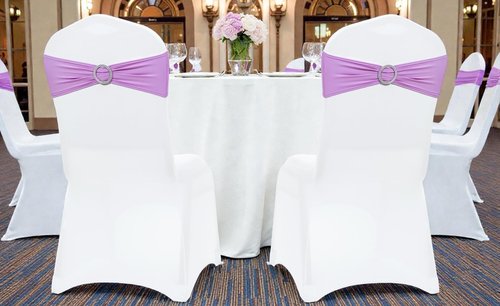 MDS Spandex Chair Sashes - Universal Fit Elastic Stretch Bands with Buckle for Weddings | Light Purple - Pack of 125