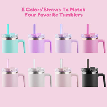 Stanley Replacement Straws - Extra Long 12-Inch Reusable Plastic Straws for 40 oz & 30 oz Tumblers | 6-Pack Clear