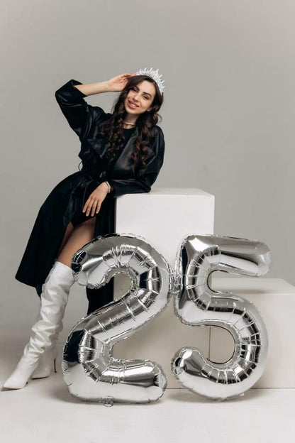 Silver 40-Inch Number 12 Balloon by [Brand Name] - Large Mylar Birthday Decoration for 12th & 21st Celebrations