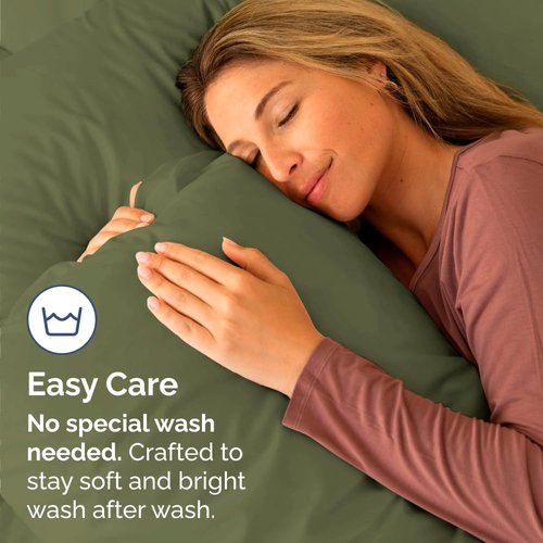 Body Pillowcases Set of 4-20x54 Long Body Pillow Case - Soft Body Pillow Cover for Sleeping & Side Sleepers - Comfy, Breathable & Fade Free - Machine Washable w/Envelope Enclosure - (Sage Green)