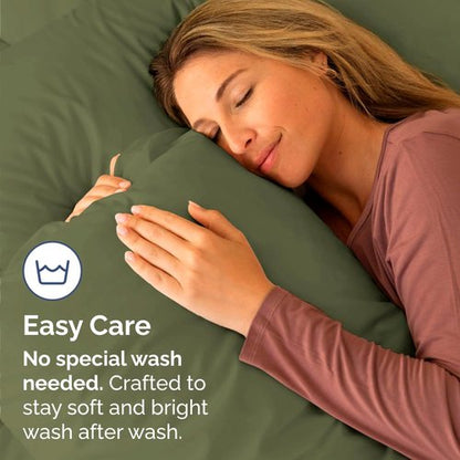 Body Pillowcases Set of 4-20x54 Long Body Pillow Case - Soft Body Pillow Cover for Sleeping & Side Sleepers - Comfy, Breathable & Fade Free - Machine Washable w/Envelope Enclosure - (Sage Green)