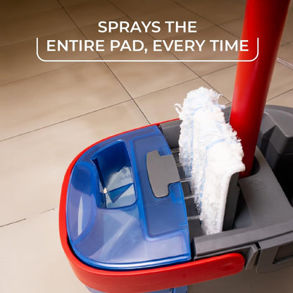 O-Cedar H2prO Flat Mop System - Quick Cleaning Tool with Machine Washable Microfiber Pad | Safe for Wood, Vinyl, Tile