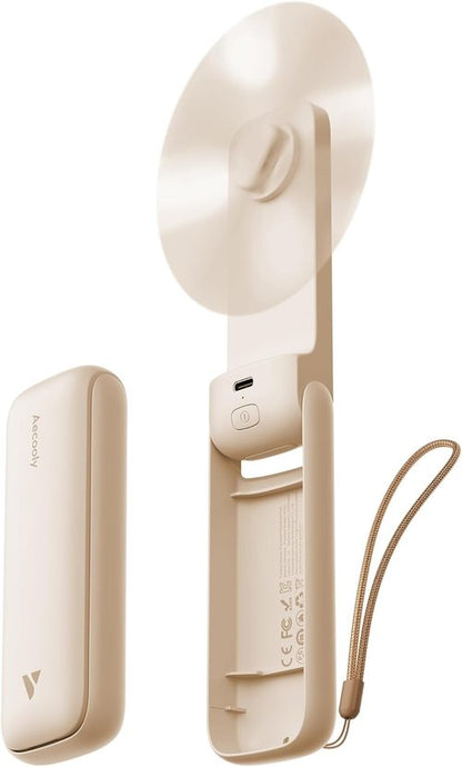 Aecooly Slim Portable Fan - Handheld Turbo Fan for On-the-Go Cooling | Compact Design