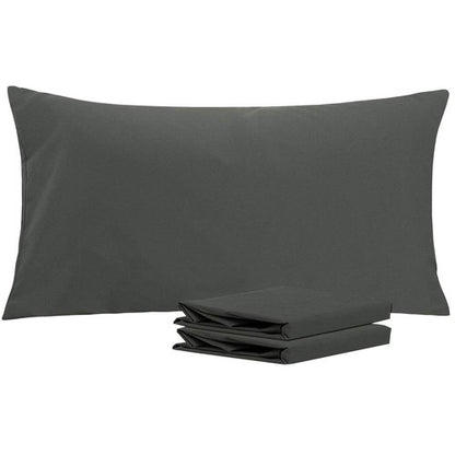 NTBAY King Pillowcase Set - 2 Pack Brushed Microfiber 20x36 Pillowcases - Soft, Wrinkle-Free, Fade-Resistant, Stain-Resistant, Dark Grey Pillowcases with Envelope Closure - 20x36 Inches, Dark Grey