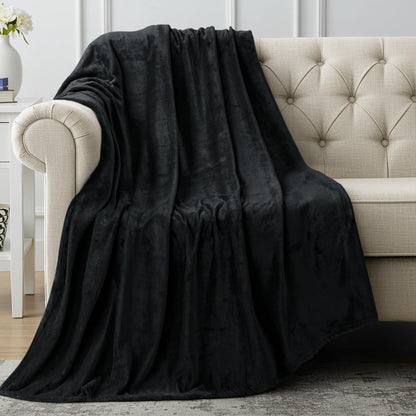 Utopia Bedding Fleece Blanket - XL Ultra Soft Warm Throw in Black (50x70 Inches) | Cozy All-Season Home Decor Gift