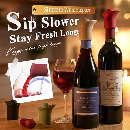 Silicone Wine Stopper for Wine Bottles, Upgraded Reusable Sparkling Wine Bottle Wine Bottle Stopper, Cover Wine Bottle Caps for Champagne Beer Home Kitchen Bars Use (A-12Pcs)