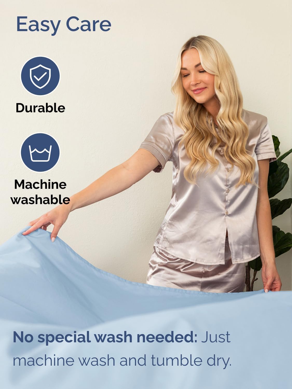 Skiennix Extra Deep Twin Sheet Set | 4-Piece Breathable Cooling Bedding - Soft, Wrinkle-Free Sky Blue