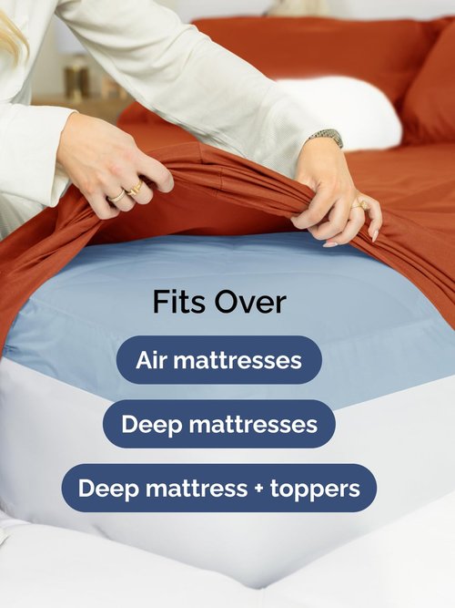 Extra Deep Full Sheet Set - 6 Piece Breathable and Cooling Sheets - Hotel Luxury Bedding for Women, Men, Kids & Teens - Easy & Secure Fit - Soft, Wrinkle Free & Comfy - Extra Deep Pockets - Terracotta