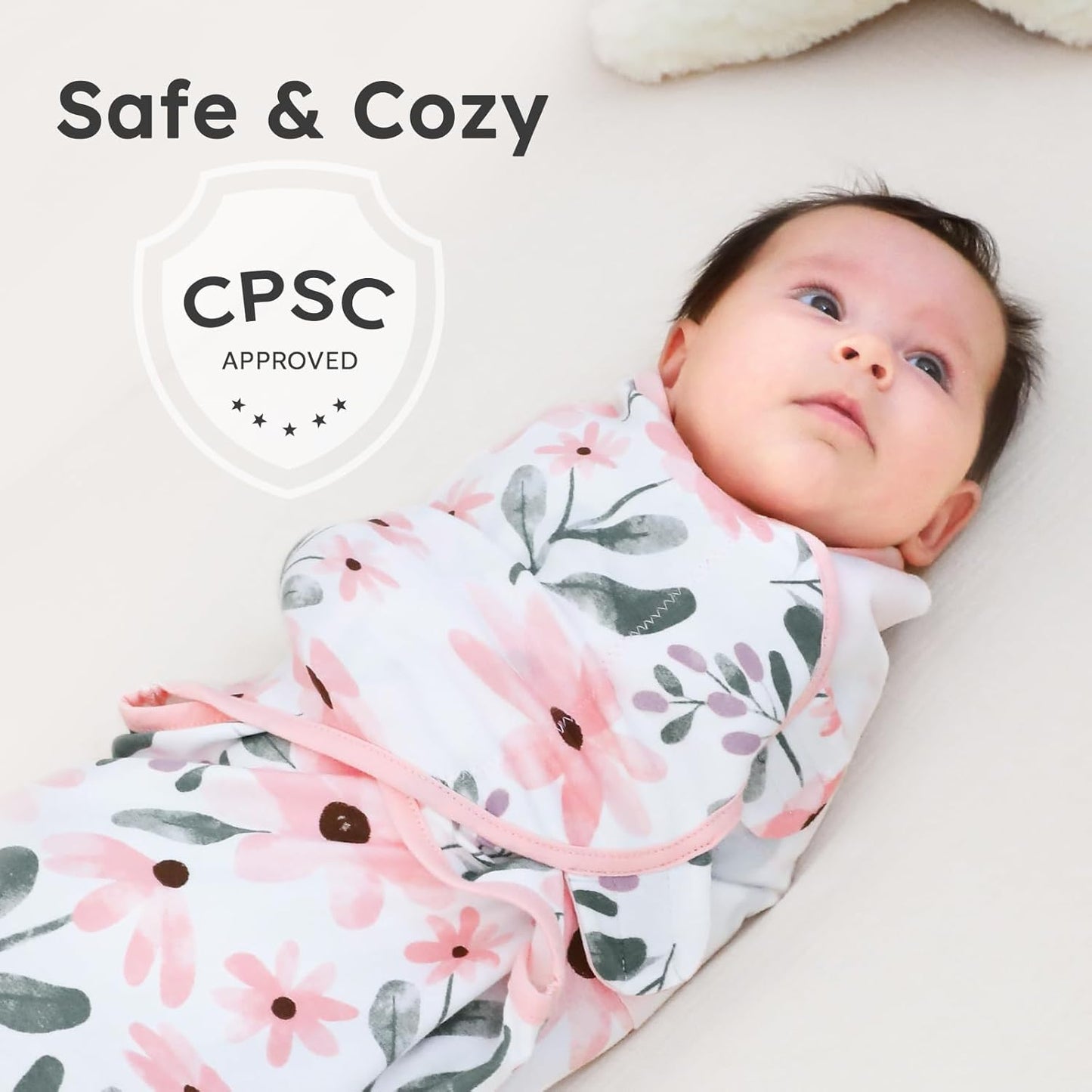 Yoofoss Baby Swaddles - 100% Cotton Adjustable Swaddle Sack for Newborns | 0-3 Months, 3 Pack, Soft & Breathable