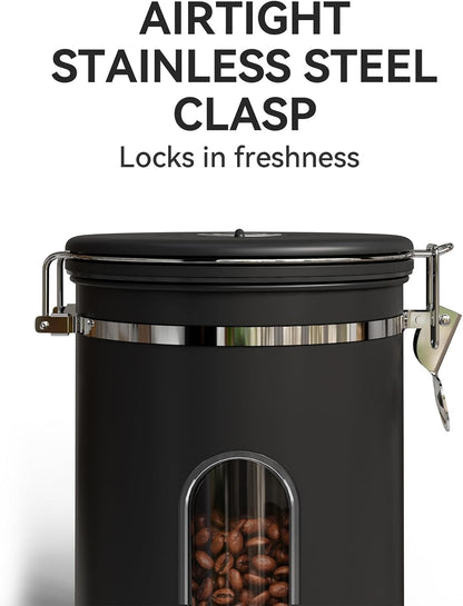 OlarHike 144QT Lockable Storage Bin - Durable Organization Solution | Includes 22oz Black Coffee Canister