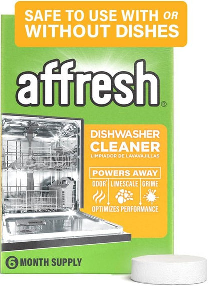 Affresh Dishwasher Cleaner - Eliminate Odor, Limescale & Grime - 6 Tablets | 6 Month Supply