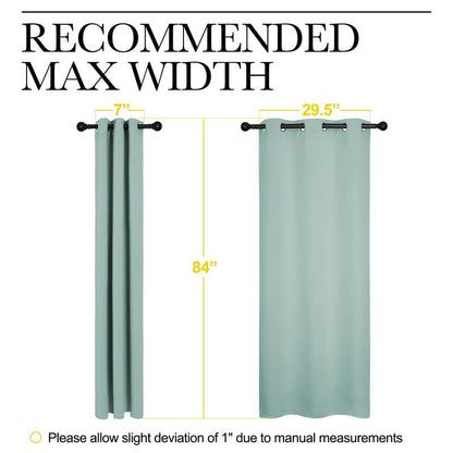 NICETOWN Window Curtain Panels, Thermal Curtains Insulated Solid Grommet Blackout Draperies/Drapes for Loft Window (Aqua, One Pair, 34 by 84-inch)
