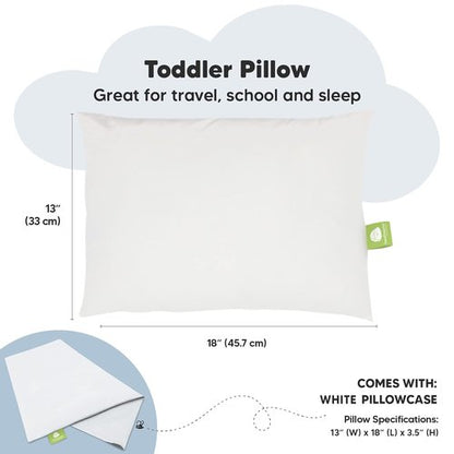 KeaBabies Toddler Pillow Set - Soft Cotton Mini Pillow & Pillowcase - 9x13 My Little Dreamy Design