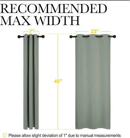 NICETOWN Blackout Curtain Panels - Thermal Insulated Grommet Drapes | 29x45 Inches, Greyish Green (1 Pair)